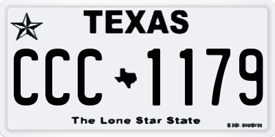 TX license plate CCC1179
