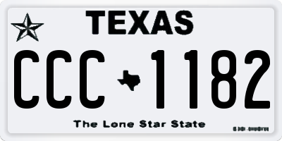 TX license plate CCC1182