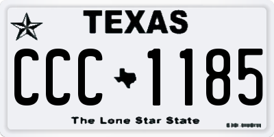 TX license plate CCC1185