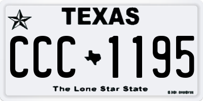 TX license plate CCC1195