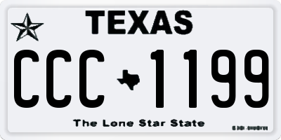 TX license plate CCC1199