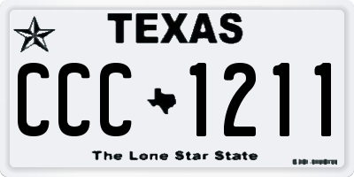 TX license plate CCC1211