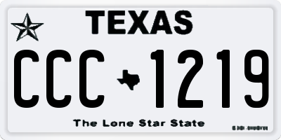 TX license plate CCC1219