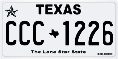 TX license plate CCC1226