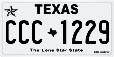 TX license plate CCC1229