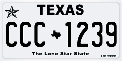 TX license plate CCC1239