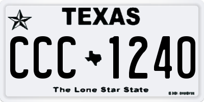 TX license plate CCC1240