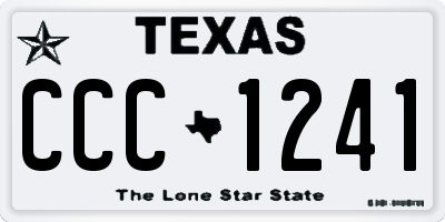 TX license plate CCC1241