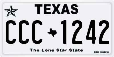 TX license plate CCC1242