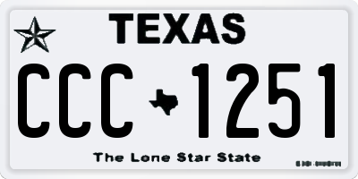TX license plate CCC1251