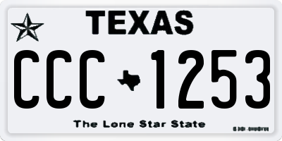 TX license plate CCC1253