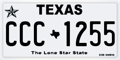 TX license plate CCC1255