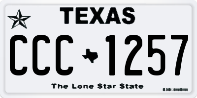 TX license plate CCC1257