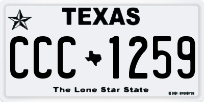 TX license plate CCC1259