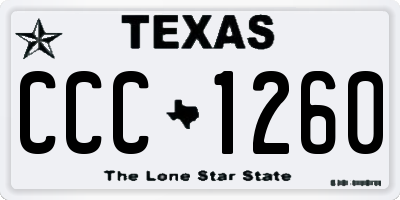 TX license plate CCC1260