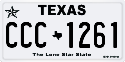 TX license plate CCC1261