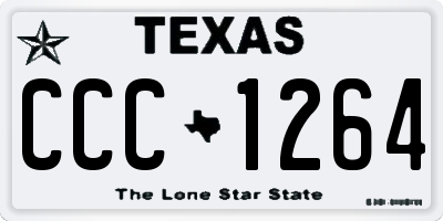 TX license plate CCC1264