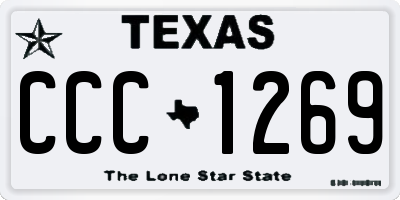 TX license plate CCC1269