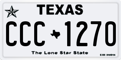 TX license plate CCC1270