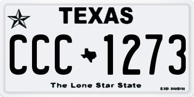 TX license plate CCC1273