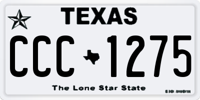 TX license plate CCC1275