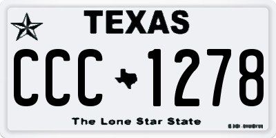 TX license plate CCC1278