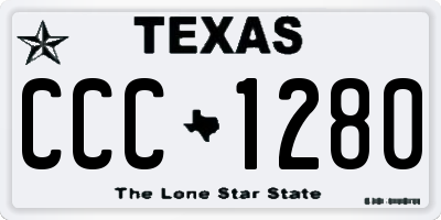 TX license plate CCC1280