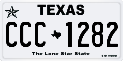 TX license plate CCC1282