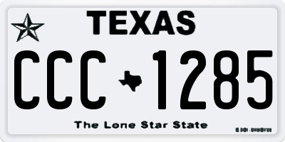 TX license plate CCC1285