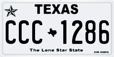 TX license plate CCC1286