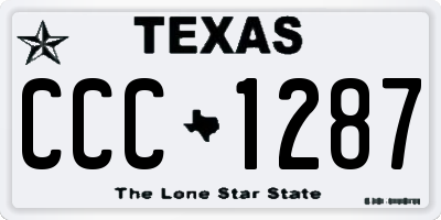 TX license plate CCC1287