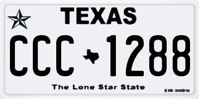 TX license plate CCC1288