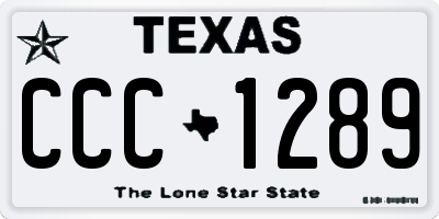 TX license plate CCC1289