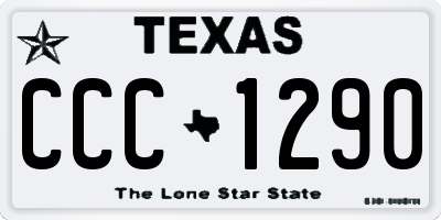 TX license plate CCC1290