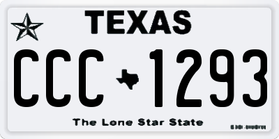TX license plate CCC1293