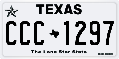 TX license plate CCC1297