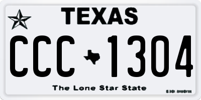 TX license plate CCC1304