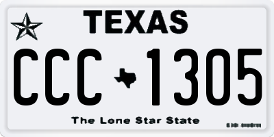 TX license plate CCC1305