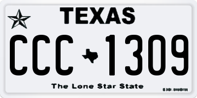 TX license plate CCC1309