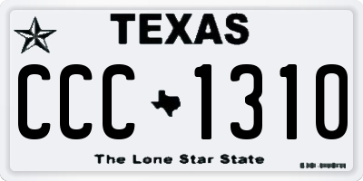TX license plate CCC1310