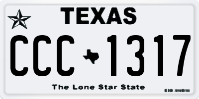 TX license plate CCC1317