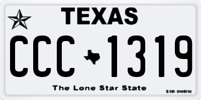 TX license plate CCC1319