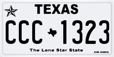 TX license plate CCC1323