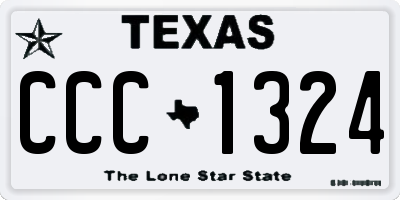 TX license plate CCC1324