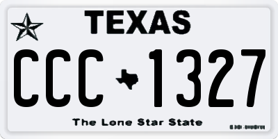 TX license plate CCC1327