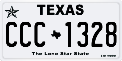 TX license plate CCC1328
