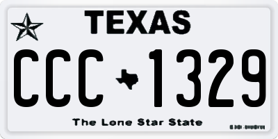 TX license plate CCC1329