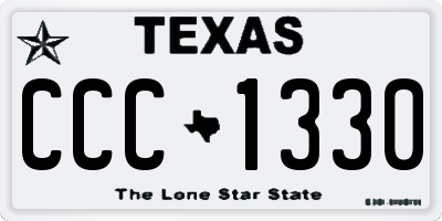 TX license plate CCC1330