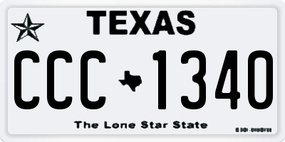 TX license plate CCC1340