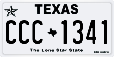 TX license plate CCC1341
